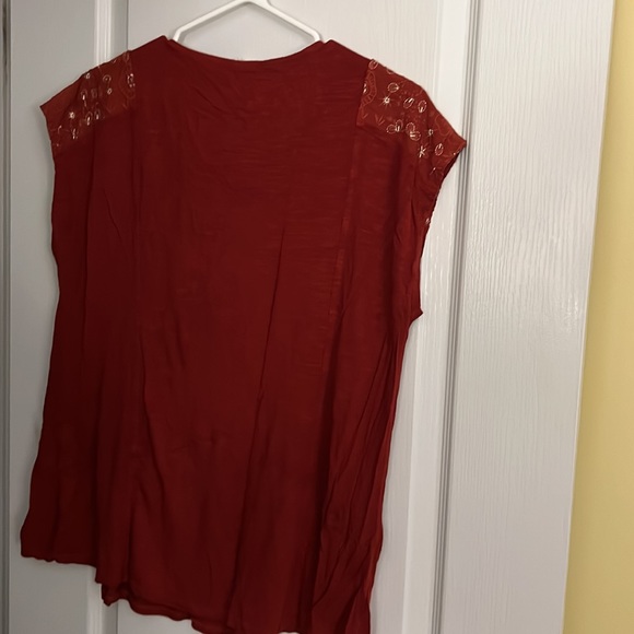 Anthropology orange embroidery shirt - Picture 4 of 4